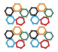 TOKIDNY 20pcs Microphone Grip Rings Anti-slip Shockproof Mic Protector Bands with Assorted Color Coding for Wireless Handheld Microphones Soft Rubber Compatible with Various Models