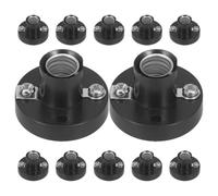 TOKIDNY 20pcs Mini Screw-in Light Socket Holder Plastic Round Base, Flexible Design and High Brightness, Lamp Holder for Homes and Physical Experiments Electrical Projects