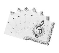 TOKIDNY 20pcs Music Note Napkins Party Atmosphere Enhancer Versatile Party Supplies Paper Charming Design Stylish Birthday Dinner Hand Disposable Napkins