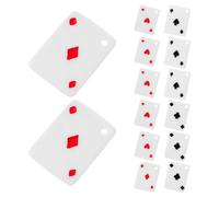 TOKIDNY 20Pcs Resin Playing Card Charms Set with Diamond, Spade, Heart, Club Designs - Epoxy Fillers for Jewelry Making, Scrapbooking, and DIY Craft Decorations