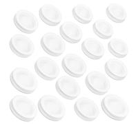TOKIDNY 20pcs Silicone Piggy Bank Stoppers for Ceramic Savings Containers, Round Shape with Secure Closure, Multipurpose Application, Classic White Design for Money Saving Box