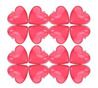 TOKIDNY 25pcs Red Heart Shape Plastic Container Clear Fillable Candy Boxes for Valentine S Day DIY Decorations Storage Smooth Surface Easy to Clean Versatile Use for Party Favors and