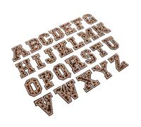 TOKIDNY 26pcs Small Iron on Letters Letter Patch Heat Transfer Lint Material Sew on Functional Features for Clothing and Handicrafts DIY Activities Shopping Mall