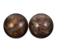 TOKIDNY 2pcs 25mm Jade Stone Hand Exercise Balls for Hand Training and Massage Portable for Outdoor Use and Stress Relief