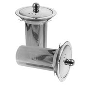 TOKIDNY 2Pcs 304 Stainless Steel Tea Strainer with Lid Large Tea Basket Infuser Mesh Filter for Teapots Suitable for Loose Leaf Brewing
