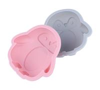 TOKIDNY 2pcs 4-Inch Silicone Penguin-Shaped Cake Baking Molds Cartoon Design Non-Stick Bakeware for Home and Party Use Random Color Random Color