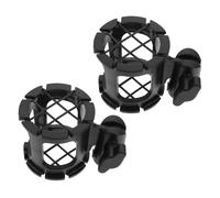 TOKIDNY 2pcs Black Plastic Microphone Shock Mount Clip Anti-vibration Mic Holder Stand for Condenser Mic Studio Recording Podcast Broadcast Use