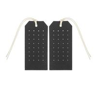TOKIDNY 2pcs Earring Display Stand Organizer with Double Sided Design Made of Black Fake Leather, Versatile Use for Travel and Store Displays, Earring Holder for Selling and Jewellery