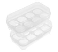 TOKIDNY 2pcs Egg Storage Box Lid Holder Portable Deviled Egg Tray Stackable Container for Refrigerator Freshness Preservation