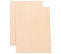 TOKIDNY 2pcs Engravable Wooden Sheets Unfinished Wood Board Basswood Double-Sided Design Beige Painting Printing Supplies for Artists Hobbyists Drawing Painting Tasks