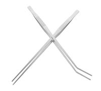 TOKIDNY 2Pcs Extra Long Aquarium Tweezers and Reptile Feeding Tongs Set with Straight and Curved Tips 25Cm for Fish Tank Terrarium Crawling Pet Accessories