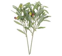 TOKIDNY 2pcs Faux Olive Leaf Branches Greenery Decoration Realistic Simulated Olive Leaves for Home Floral Arrangement and Vase Display Artificial Plant Ornaments