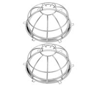 TOKIDNY 2pcs Fire Sprinkler Protective Shield Covers with See-through Iron Cage for Efficient Protection Easy to Install Silver Fire Alarms Cover