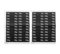 TOKIDNY 2PCS Gym Equipment Weight Block Stickers 5kg to 110kg Incremental Number Labels Fitness Equipment Accessories Weight Stack Identification for Indoor Strength Training