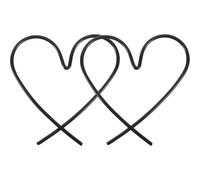 TOKIDNY 2pcs Heart Wall Decor Rustic Farmhouse Iron Hanging Decor Sturdy Black Metal Heart Ornaments for Home Interior