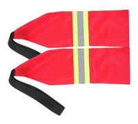 TOKIDNY 2Pcs Kayak Safety Flags Red Reflective Strips Canoe Warning Flags for Towing Kayaks Boats Accessories