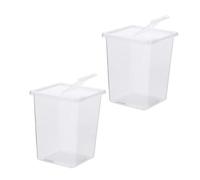 TOKIDNY 2PCS Mini Transparent Reptile Breeding Box with Double Opening Lids and Ventilation PP Material Container for Turtle Lizard Food and Water Maintenance