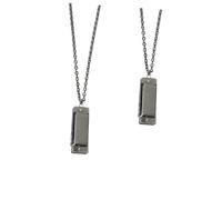 TOKIDNY 2Pcs Mini Vintage 4-Hole Harmonica Necklaces for Men and Women, Lightweight Handmade Musical Instrument Pendants, Portable Chic Clavicle Chains Suitable for Daily Wear