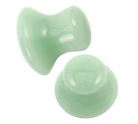 TOKIDNY 2pcs Mushroom Shape Gua Sha Jade Massage Tools for Face and Arms, Effective Skin Caring Massage Tool Made of Natural Jade, for Home and Spa Relaxation