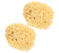 TOKIDNY 2pcs Natural Sea Sponge Painting Sponges, Yellow 2-2.5 Inch | Washable Sponge, Organic Pattern Creation and Water Control, Recyclable Art Tool for Watercolor Projects