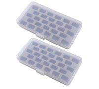 TOKIDNY 2pcs Plastic Bobbin Case for Sewing Machine with Cover and Sponge Insert, Compact Bobbin Storage Box Holds Multiple Thread Spools, for Home Sewing the Go Teaching