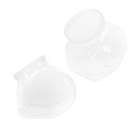 TOKIDNY 2pcs Plastic Wide Mouth Jars with Airtight Seal Caps for Beverage Storage and Outdoor Camping Water Carrier Transparent Leak-resistant Liquid Containers