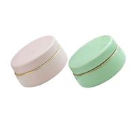 TOKIDNY 2pcs Portable Ceramic Sealed Tea Canisters with Lid 25ml Mini Balm Containers for Lip Gloss and Rouge Storage, for Backpack and Toilet Use