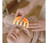 TOKIDNY 2Pcs Resin Gua Sha Scalp Scratch Comb with 5-Tooth Design, Large Semi-Circle Head Massage Tool for Scalp Soothing and Meridian Therapy in Hair Care