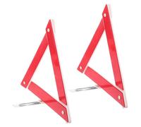TOKIDNY 2pcs Road Safety Sign Warning Triangle Reflective Triangle Sign for Vehicles Increased Night Visibility Foldable Plastic
