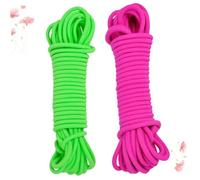 TOKIDNY 2pcs Skipping Rope Elastic Band for Outdoor Play Meters Rubber Jump Rope Green and Rosy for School Exercise and Fun