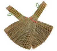 TOKIDNY 2pcs Small Straw Broom Desktop Duster Short Handle Cleaning Brooms for Home and Office Desk Dust Removal Kitchen Cleaning Tool