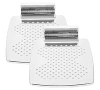 TOKIDNY 2pcs Universal Wheelchair Footplates Aluminium Alloy Sturdy and Stable Silver Replacement Footrest Easy to Install for Elderly and Athletes Mobility Aid