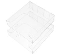 TOKIDNY 2pcs Wall Mount Brochure Holder Acrylic Document Rack with Large Capacity and Sleek Modern Design for Organizing Flyers and Pamphlets