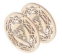 TOKIDNY 2Pcs Wooden Wall Hanging Pendent Eye of Providence Home Décor Ornament Small Size Background Wall Sculpture for Living Room Bedroom