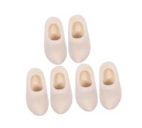 TOKIDNY 3 Pairs Mini Wooden Shoe Models for Dollhouse Dutch Clogs Smooth Surface Craft Accessories Sturdy Non-deforming Wood for DIY Painting and Dollhouse Decoration