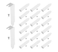 TOKIDNY 30pcs Gpu Expansion Slot Plate Pci Bracket for Computer Case, Stable and Dustproof Nickel Plated Metal Graphics Card Slot Cover, Low Profile Silver Plate 3.2x0.7x0.5 Inch Suitable