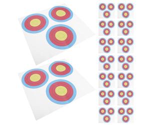 TOKIDNY 30pcs Vertical Archery Target Paper Sheets for Recurve and Compound Bows, Coated Paper with Multilayer Construction and Layered Scoring Rings, for Lawns and Outdoor Training