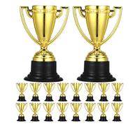 TOKIDNY 32pcs Mini Plastic Award Trophies for Lightweight Safe Participation Cups for Kindergarten School Competitions Party Favors and Sports Rewards
