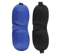 TOKIDNY 3D Sleeping Eye Mask 2Pcs Set with Black and Blue Gradient, 3D Contoured Light Blocking Masks for Adults Travel and Night Sleep