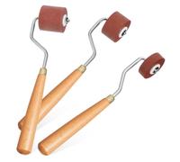 TOKIDNY 3pcs Brayer Rollers Rubber Roller Paint Brush Set with Comfortable Grip Smooth Rolling Three Different Widths for Artistic Projects and Craft Stamping