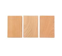 TOKIDNY 3pcs Cedarwood Craft Blocks with Smooth Surfaces and Easy to Draw, Rustic Yellow Wood Cutout for Art Crafts Project and Weddings