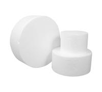 TOKIDNY 3Pcs Foam Cake Dummies Set for Baking Practice Fake Bakery Cake Models with 10Cm 15Cm 20Cm Diameter 7Cm Height Each Baking Training Tool for Party Decor