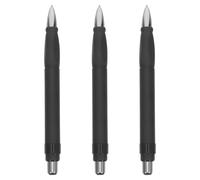 TOKIDNY 3pcs Retractable Black Ballpoint Pens with Ergonomic Thick Abs Grip, 1.0mm Medium Point, Smooth Writing for Office and School Users with Weak Grip or Tremors