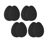 TOKIDNY 4 Pairs Black Silicone Sole Guards for Shoes Wave Pattern, Self-Adhesive High Heel Shoe Protectors, Easy Installation Non-Slip Pads for Outdoor and Nighttime Activities
