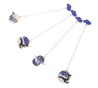 TOKIDNY 4pcs Blue Whale Pendant Book Labels Bookmarks Practical Decoration Tag Environmental Protection for Souvenirs and Office Accessories Assorted Style