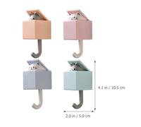 TOKIDNY 4Pcs Creative Gravity-Sensing Cat and Mouse Wall Hooks, Self-Adhesive No-Trace Coat Rack Mount for Bedroom, Bathroom, Key and Towel Hanging, Cute Cartoon Design