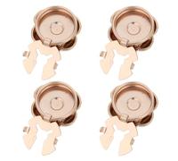 TOKIDNY 4Pcs Gold Rose Alloy Metal Button Covers Clip-On Detachable Press-Style Wraps for Jackets, Sewing Crafts, Shirts, and Uniforms 11.5Mm Inner Diameter
