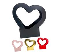 TOKIDNY 4pcs Heart Shaped Paper Flower Boxes for Weddings and Home Use, Wear Resistant and Not Easy to Break Floral Bouquet Wrapping Boxes in Assorted Colours