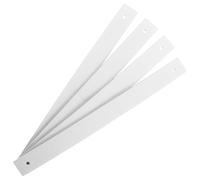 TOKIDNY 4Pcs Leather Sign Strap Hangers with Wall-Mounted Loop Hooks for Wedding, Birthday, and Event Display - White Square Tail Belt Holder for Seating Chart and Welcome Sign Organizer