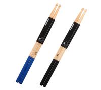 TOKIDNY 4Pcs Maple Wood Drum Sticks Set, Classic Anti-Slip Drumsticks for Adults and, Lightweight Nonslip Drumsticks for Electronic and Acoustic Drums, Black and Blue Colors, 2 Pairs